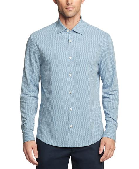 Michael Kors Men's Fine Gauge Untucked Dress Shirt 